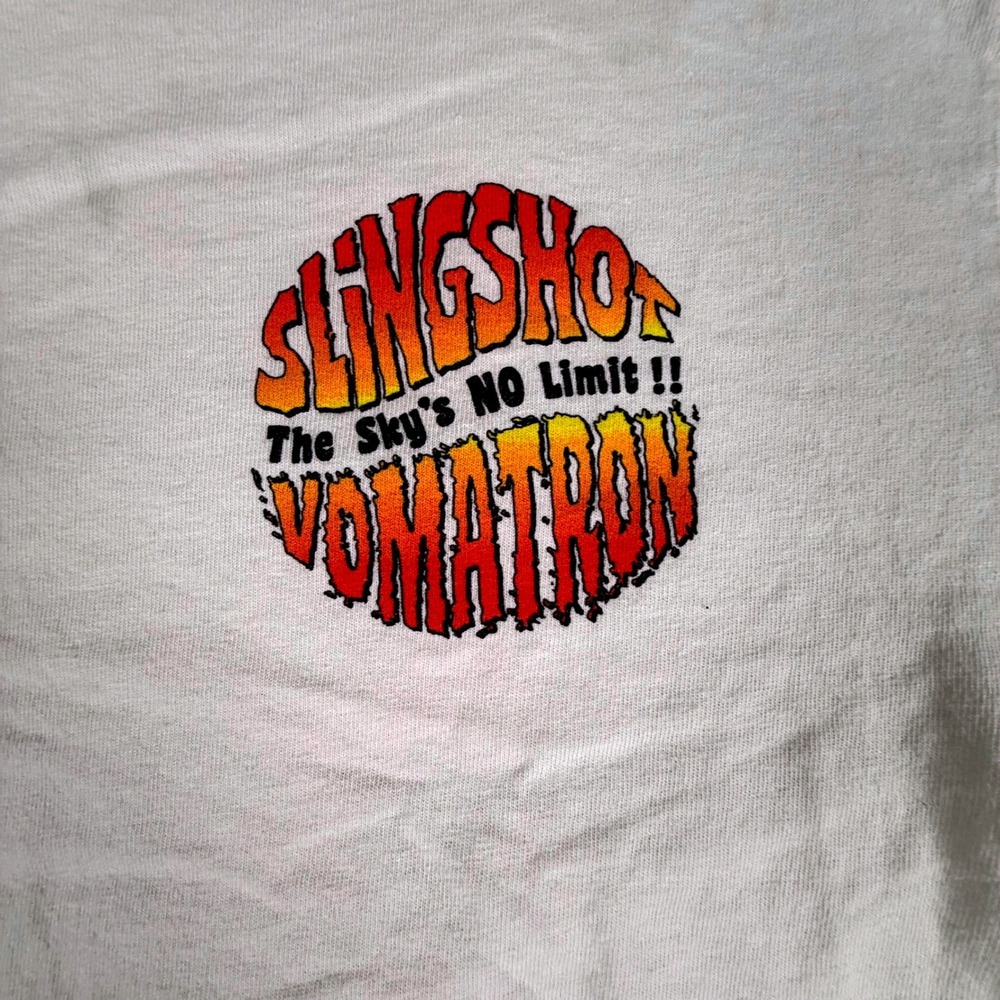 Slingshot Vomatron T-Shirt Old Town Kissimmee FL White Youth Large Gildan Tee - Picture 6 of 7
